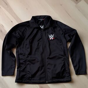 official WWE full zip track jacket mens medium with chest logo